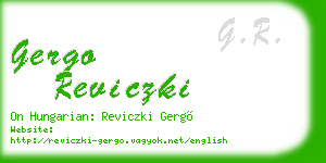 gergo reviczki business card